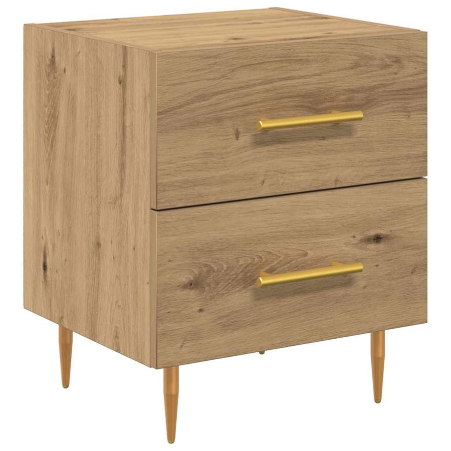 Nachtkastje 2 pcs Artisan Eiken 40 x 35 x 47,5 cm Bewerkt hout