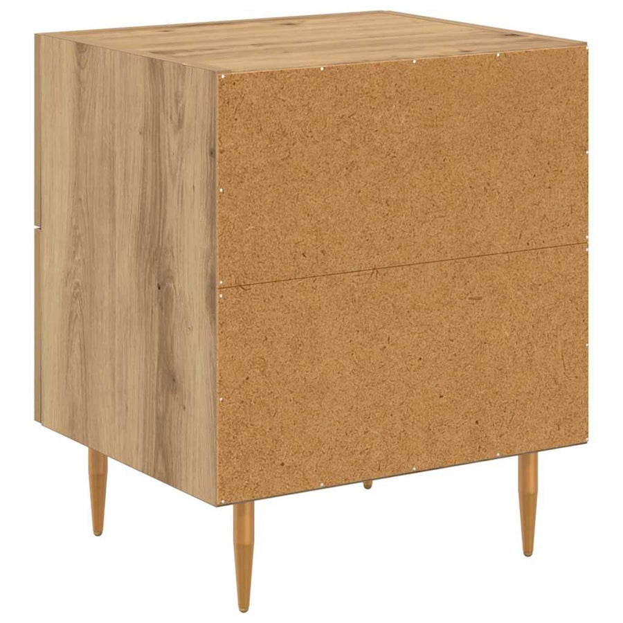 Nachtkastje 2 pcs Artisan Eiken 40 x 35 x 47,5 cm Bewerkt hout