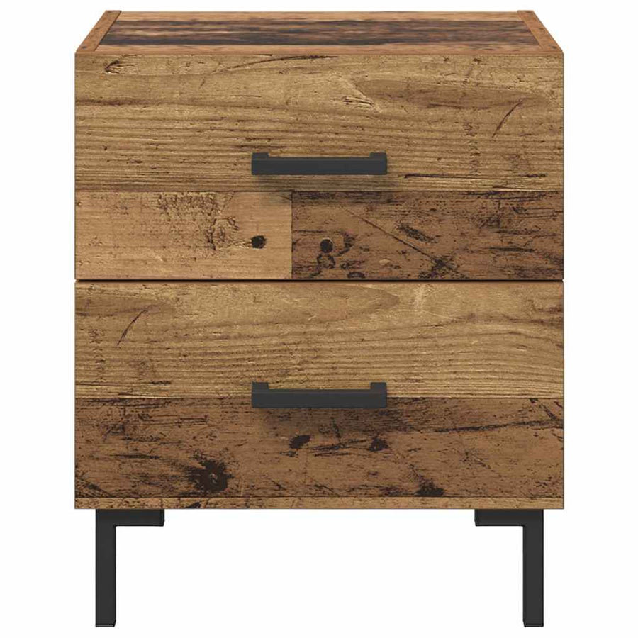Nachtkastje met lade Oudhout 40 x 35 x 47,5 cm Bewerkt hout