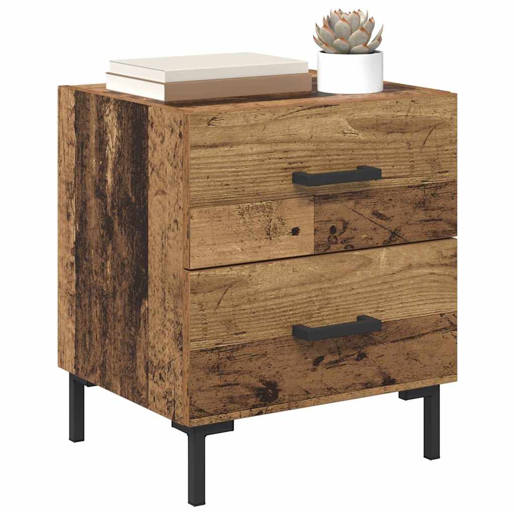 Nachtkastje met lade Oudhout 40 x 35 x 47,5 cm Bewerkt hout