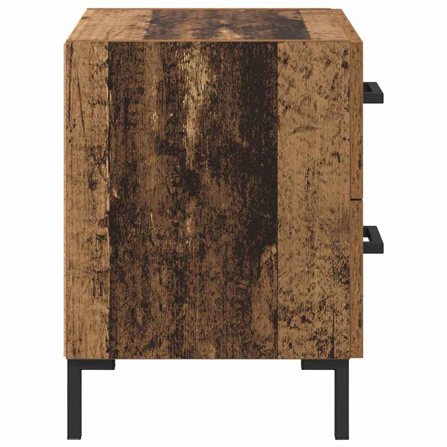 Nachtkastje met lade Oudhout 40 x 35 x 47,5 cm Bewerkt hout