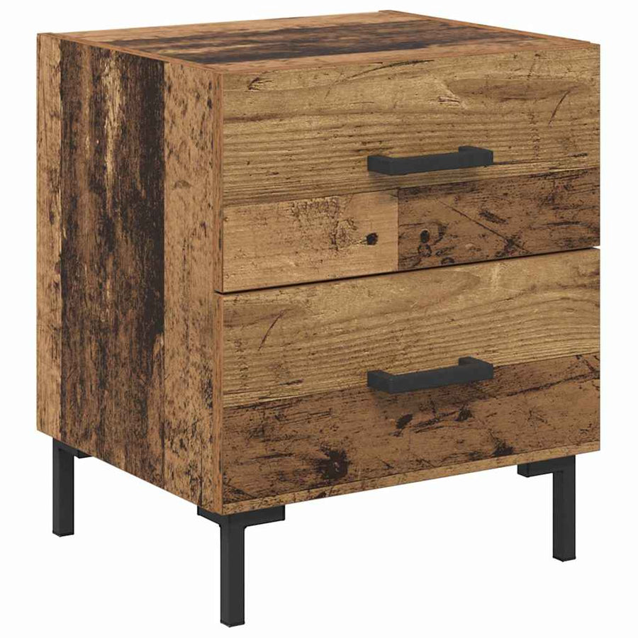 Nachtkastje 2 pcs Oudhout 40 x 35 x 47,5 cm Bewerkt hout