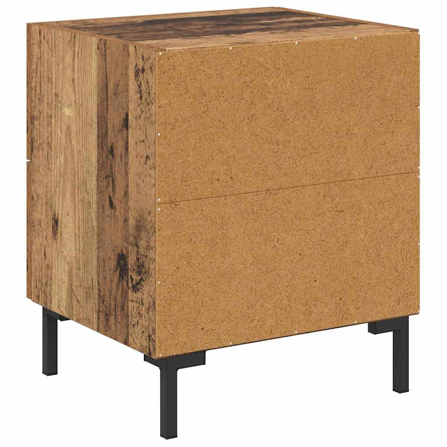 Nachtkastje 2 pcs Oudhout 40 x 35 x 47,5 cm Bewerkt hout