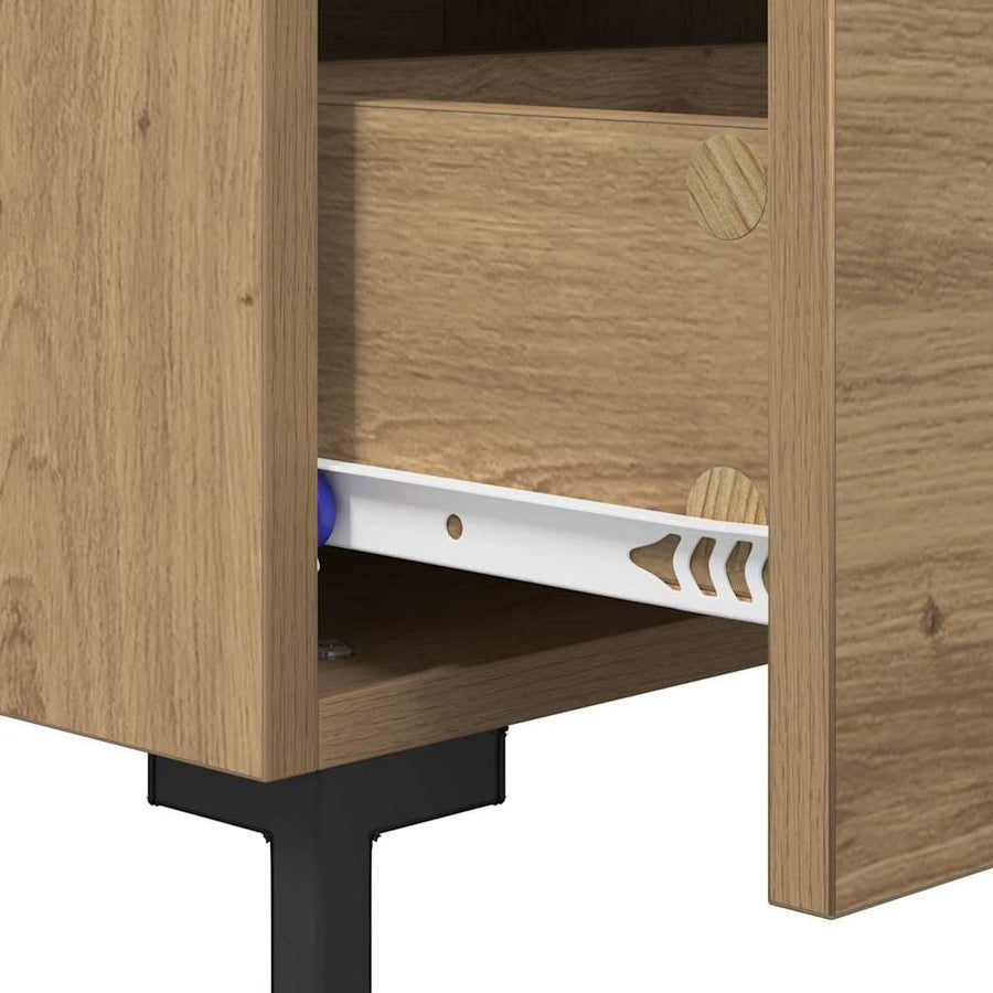 Nachtkastje Artisan Eiken 40 x 35 x 47,5 cm Bewerkt hout