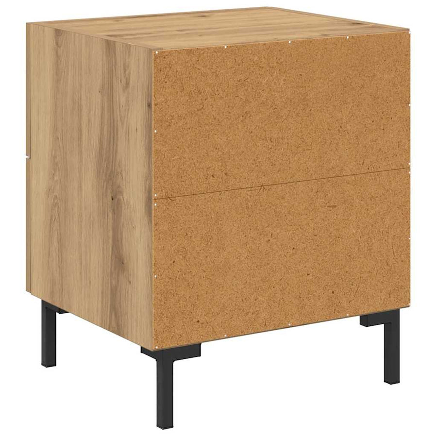 Nachtkastje Artisan Eiken 40 x 35 x 47,5 cm Bewerkt hout