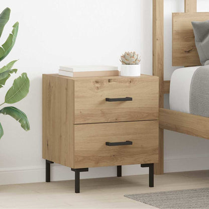 Nachtkastje 2 pcs Artisan Eiken 40 x 35 x 47,5 cm Bewerkt hout