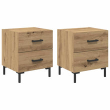 Nachtkastje 2 pcs Artisan Eiken 40 x 35 x 47,5 cm Bewerkt hout