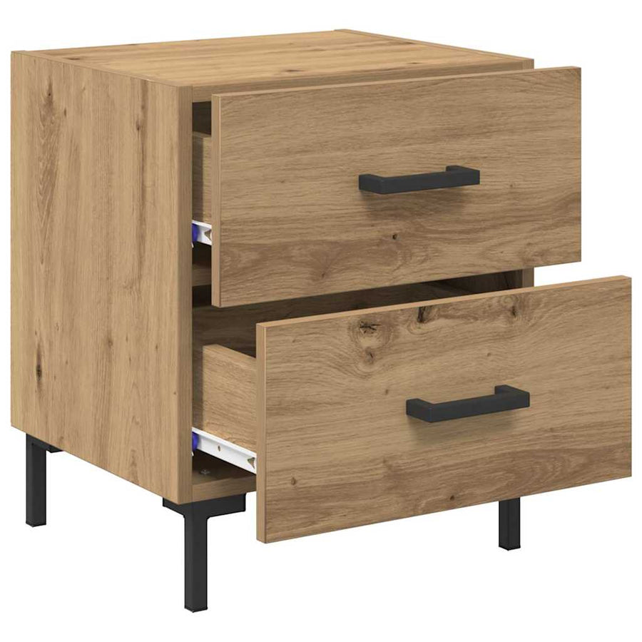 Nachtkastje 2 pcs Artisan Eiken 40 x 35 x 47,5 cm Bewerkt hout
