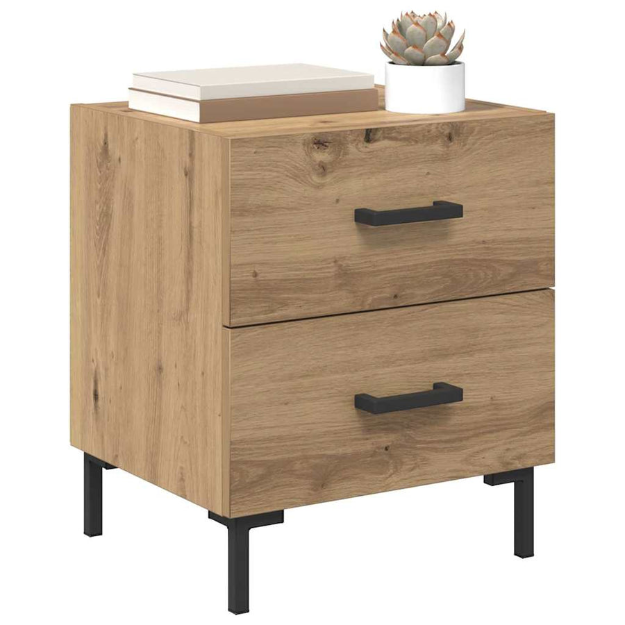 Nachtkastje 2 pcs Artisan Eiken 40 x 35 x 47,5 cm Bewerkt hout
