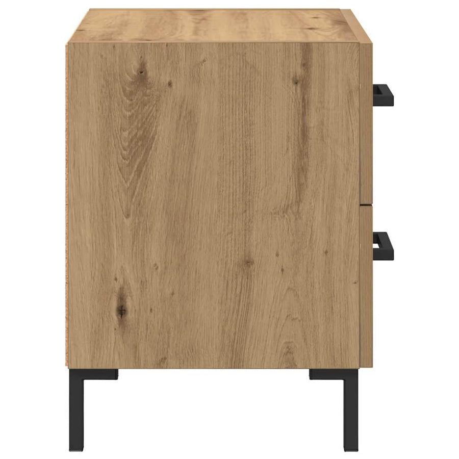 Nachtkastje 2 pcs Artisan Eiken 40 x 35 x 47,5 cm Bewerkt hout