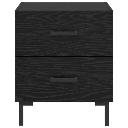 Nachtkastje 2 pcs Zwart Eiken 40 x 35 x 47,5 cm Bewerkt hout
