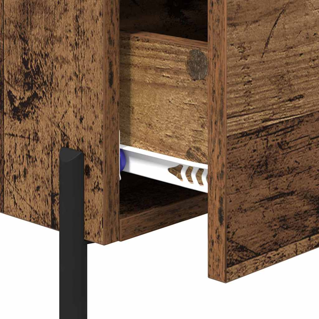 Nachtkastje met lade Oudhout 40 x 35 x 47,5 cm Bewerkt hout