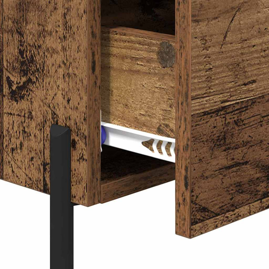 Nachtkastje met lade Oudhout 40 x 35 x 47,5 cm Bewerkt hout
