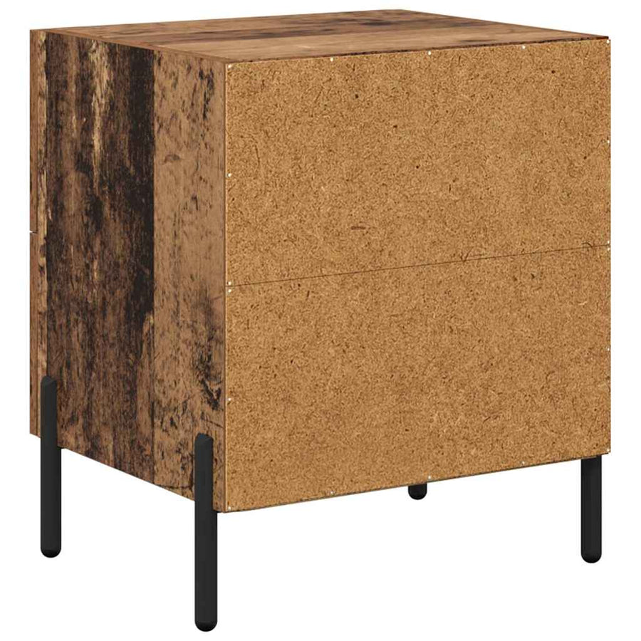 Nachtkastje met lade Oudhout 40 x 35 x 47,5 cm Bewerkt hout