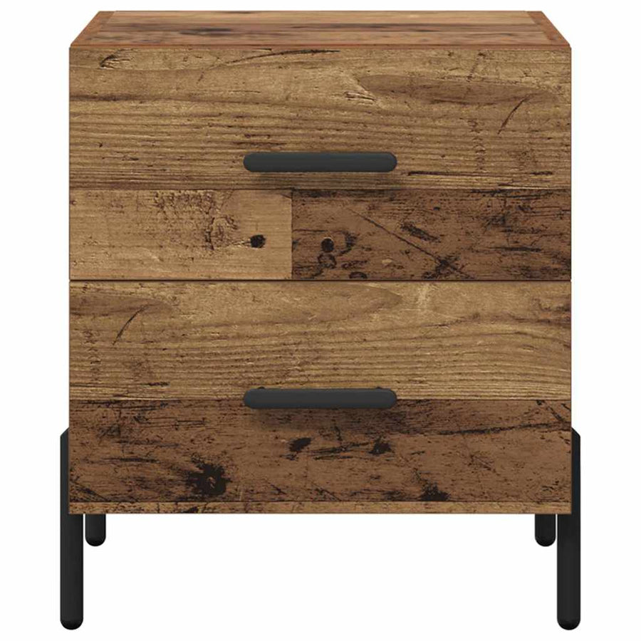Nachtkastje met lade Oudhout 40 x 35 x 47,5 cm Bewerkt hout