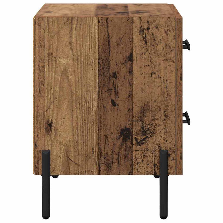 Nachtkastje met lade Oudhout 40 x 35 x 47,5 cm Bewerkt hout