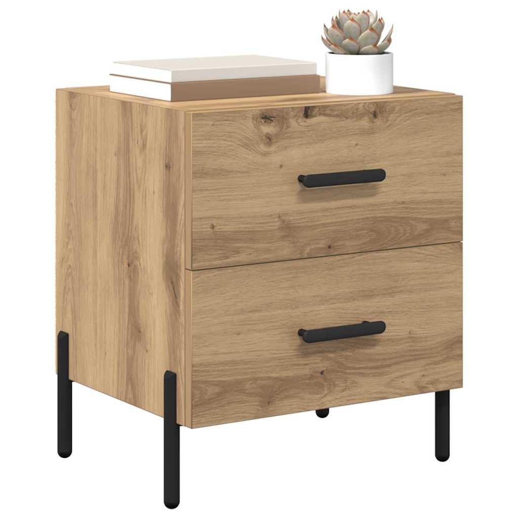 Nachtkastje Artisan Eiken 40 x 35 x 47,5 cm Bewerkt hout