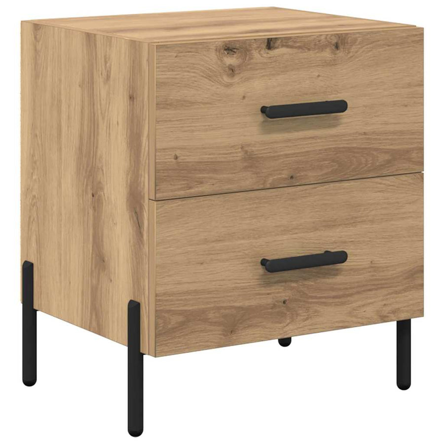 Nachtkastje 2 pcs Artisan Eiken 40 x 35 x 47,5 cm Bewerkt hout