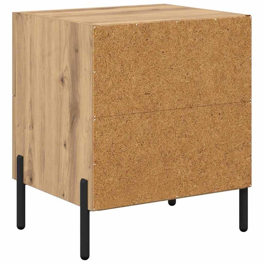 Nachtkastje 2 pcs Artisan Eiken 40 x 35 x 47,5 cm Bewerkt hout