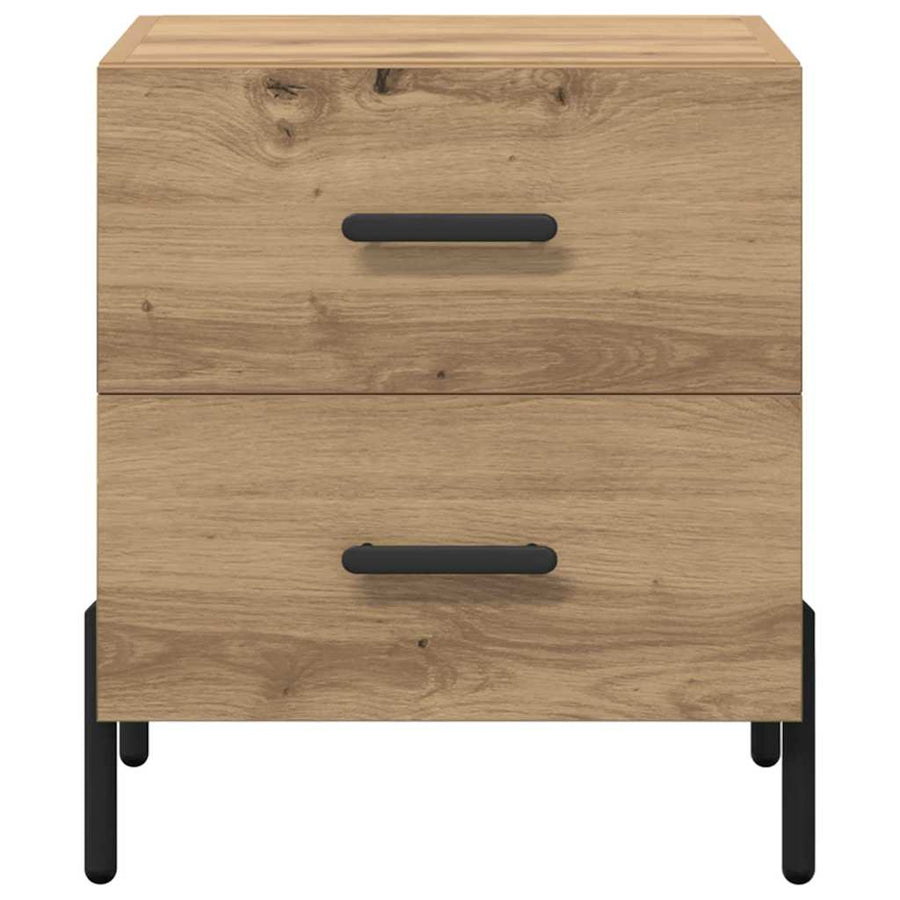 Nachtkastje 2 pcs Artisan Eiken 40 x 35 x 47,5 cm Bewerkt hout
