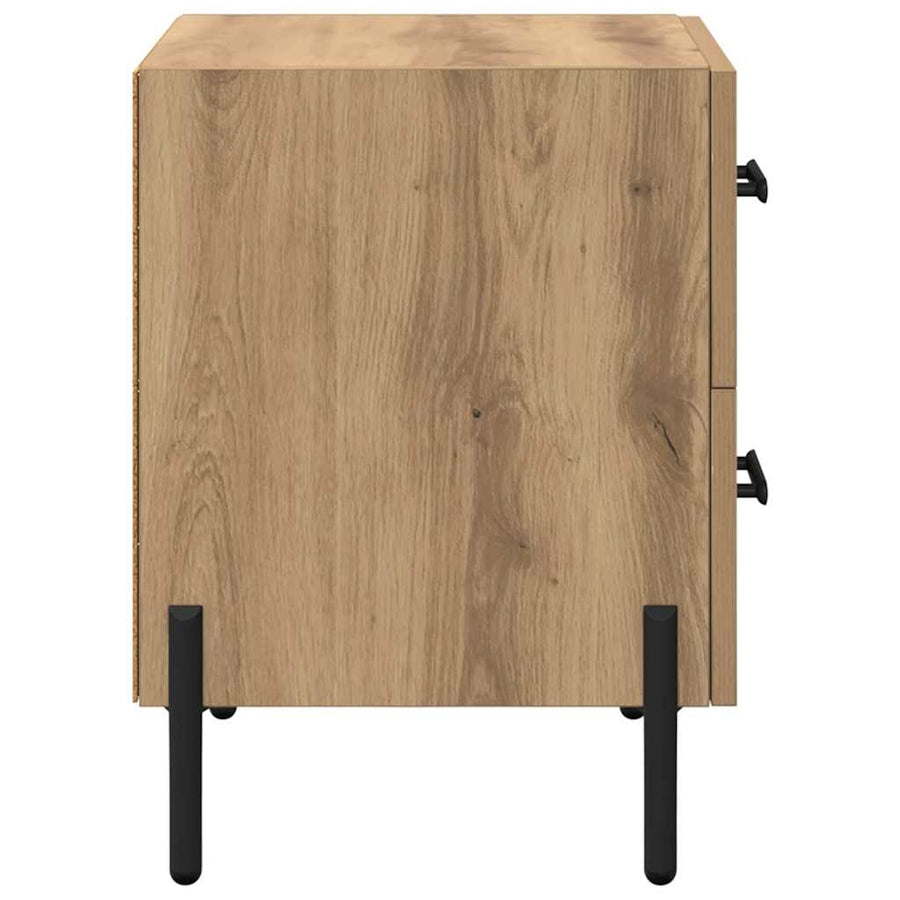 Nachtkastje 2 pcs Artisan Eiken 40 x 35 x 47,5 cm Bewerkt hout