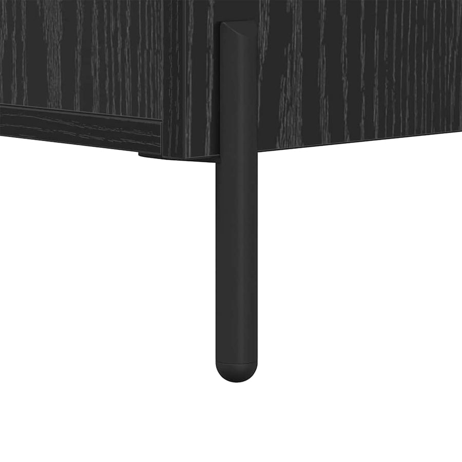 Nachtkastje met lade Zwart Eiken 40 x 35 x 47,5 cm Bewerkt hout
