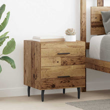 Nachtkastje met lade Oud hout 40 x 35 x 47,5 cm Bewerkt hout