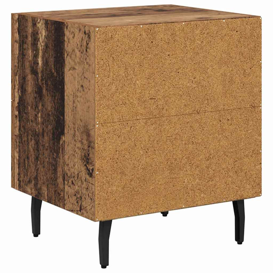 Nachtkastje met lade Oud hout 40 x 35 x 47,5 cm Bewerkt hout