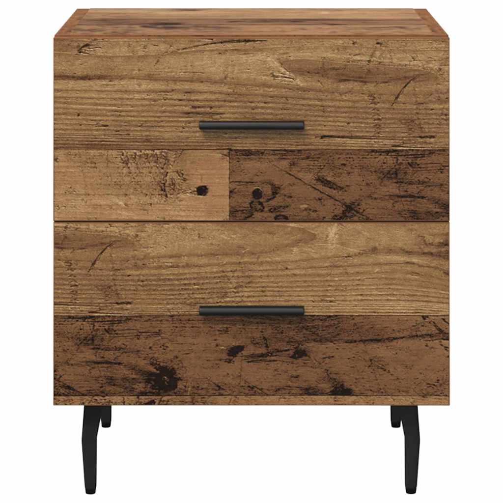 Nachtkastje met lade Oud hout 40 x 35 x 47,5 cm Bewerkt hout