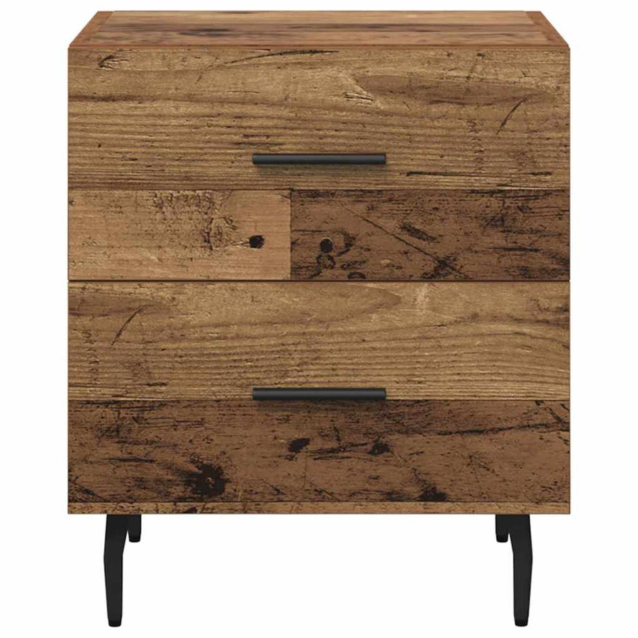 Nachtkastje met lade Oud hout 40 x 35 x 47,5 cm Bewerkt hout