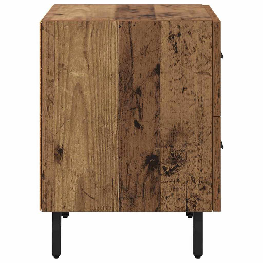 Nachtkastje met lade Oud hout 40 x 35 x 47,5 cm Bewerkt hout