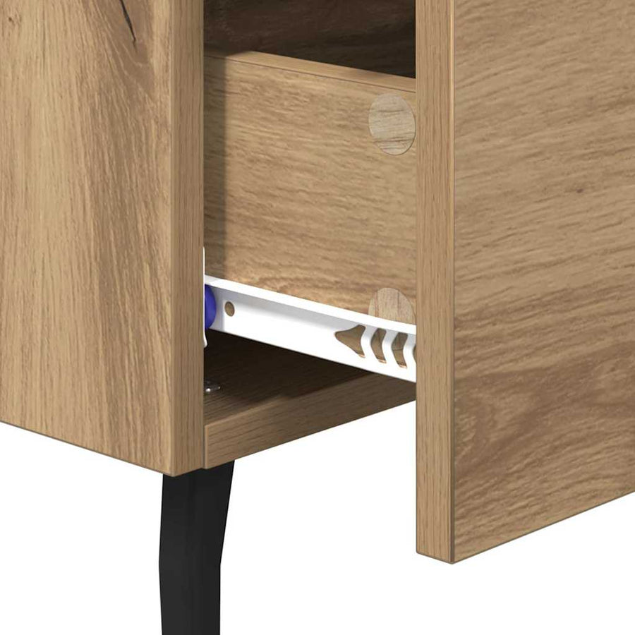 Nachtkastje 2 pcs artisanaal eikenkleurig 40 x 35 x 47,5 cm