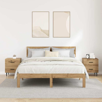 Nachtkastje 2 pcs artisanaal eikenkleurig 40 x 35 x 47,5 cm