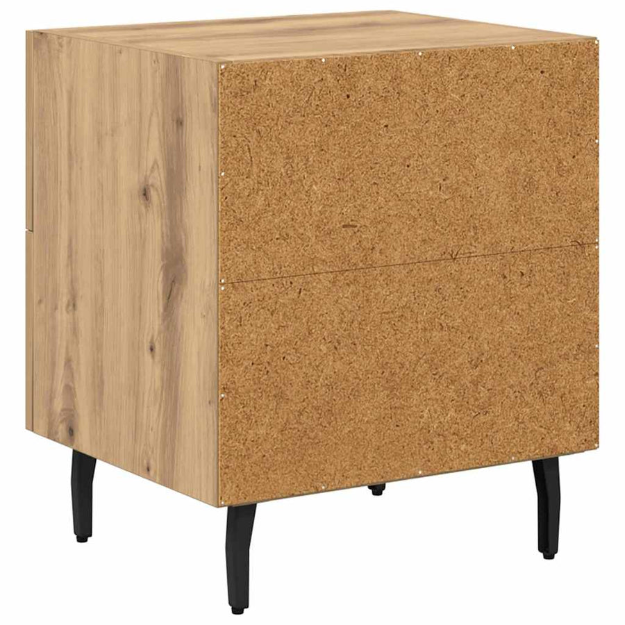Nachtkastje 2 pcs artisanaal eikenkleurig 40 x 35 x 47,5 cm