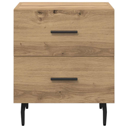 Nachtkastje 2 pcs artisanaal eikenkleurig 40 x 35 x 47,5 cm