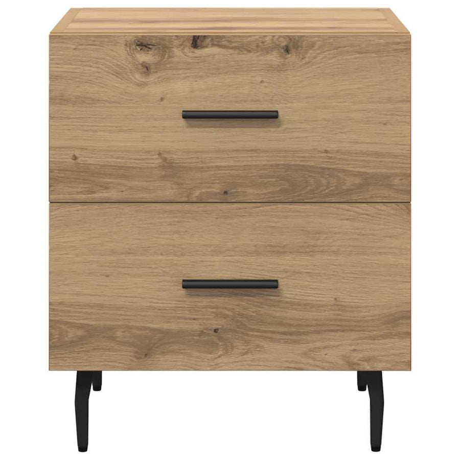 Nachtkastje 2 pcs artisanaal eikenkleurig 40 x 35 x 47,5 cm