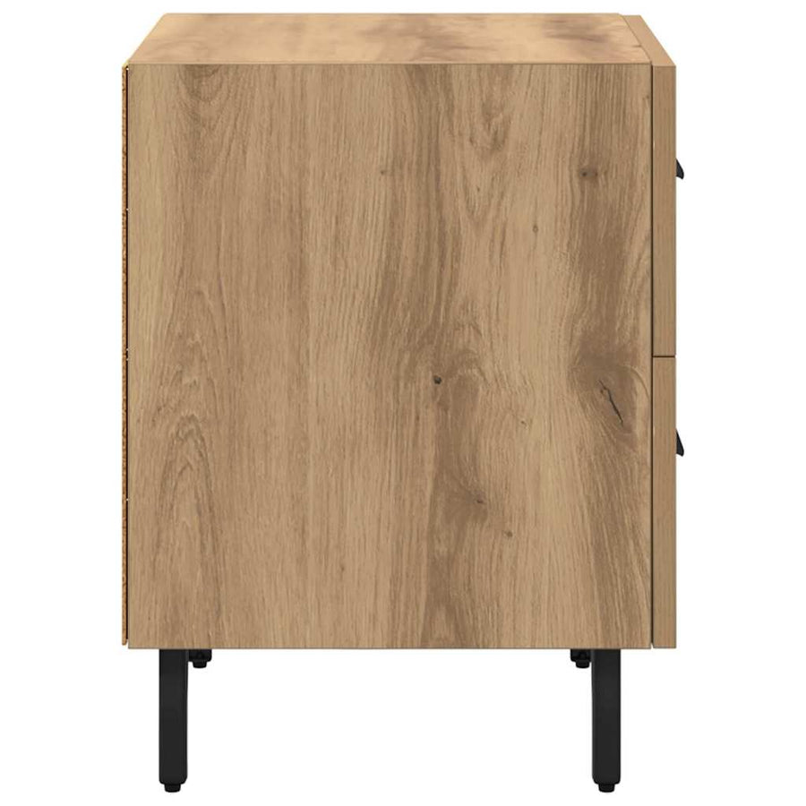 Nachtkastje 2 pcs artisanaal eikenkleurig 40 x 35 x 47,5 cm