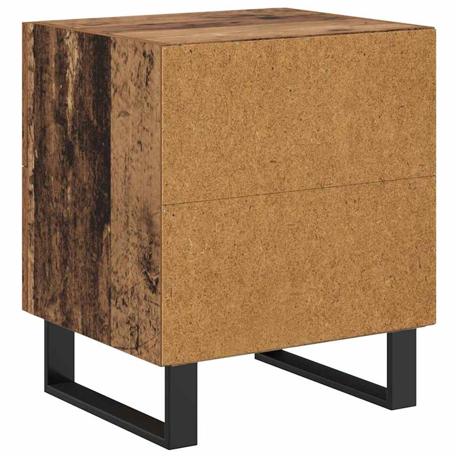 Nachtkastje met lade Oud hout 40 x 35 x 47,5 cm Bewerkt hout