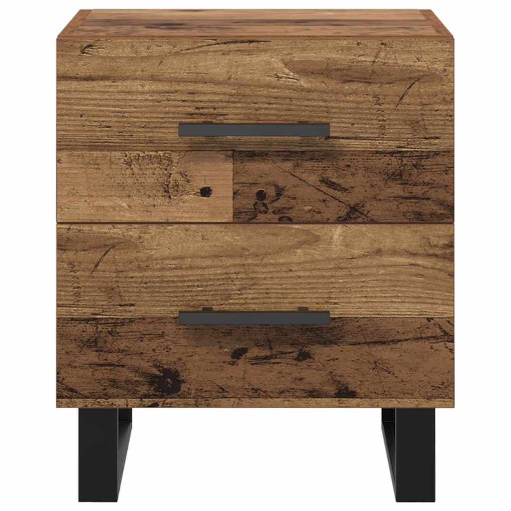 Nachtkastje met lade Oud hout 40 x 35 x 47,5 cm Bewerkt hout