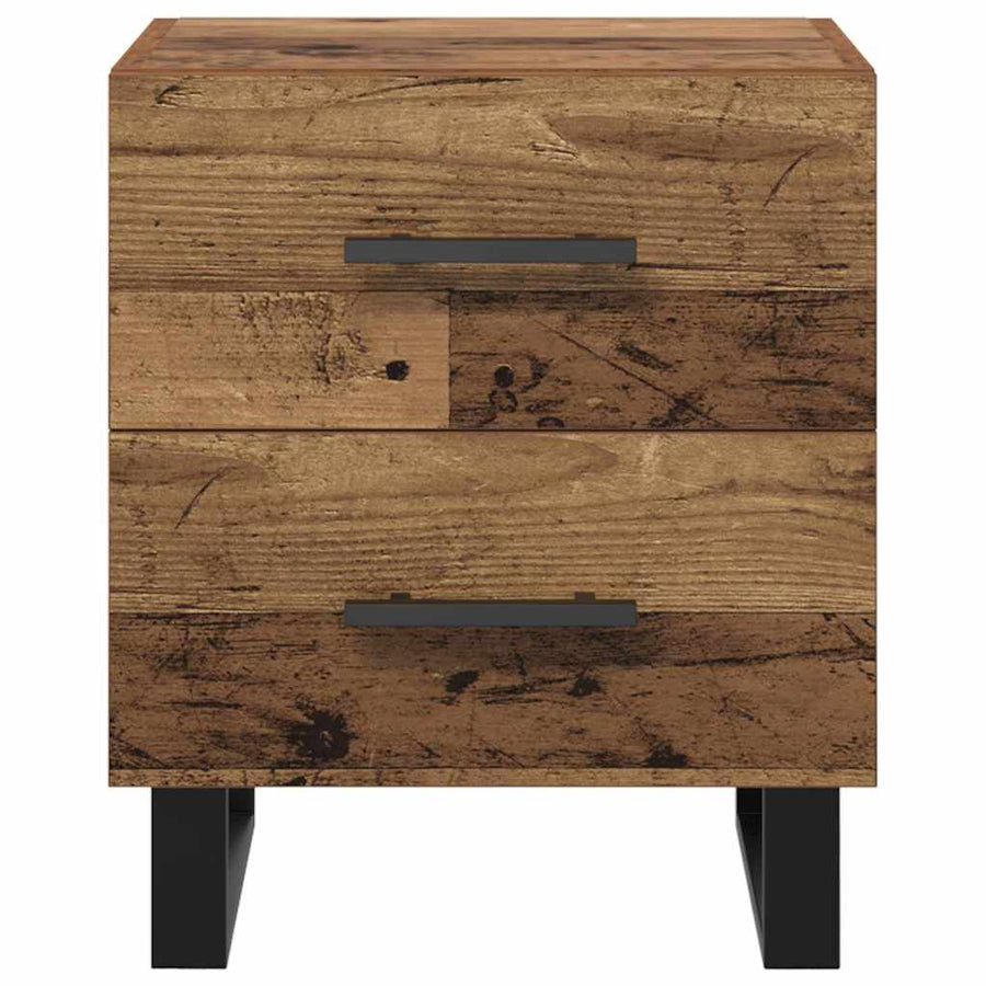 Nachtkastje met lade Oud hout 40 x 35 x 47,5 cm Bewerkt hout
