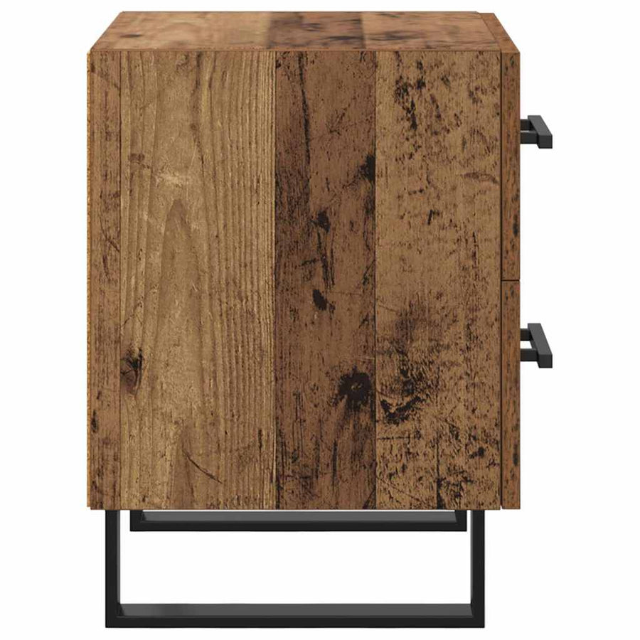 Nachtkastje met lade Oud hout 40 x 35 x 47,5 cm Bewerkt hout