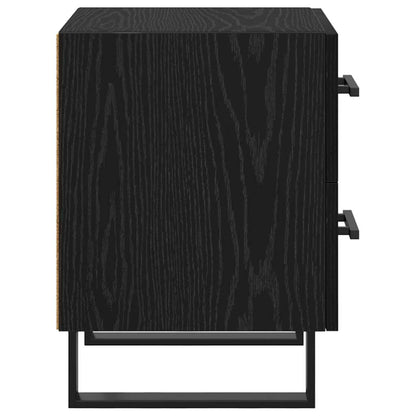 Bedside kasten 2 pcs Zwart eiken 40 x 35 x 47,5 cm Bewerkt hout