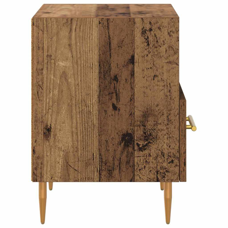 Nachtkastje met lade Bruin 40 x 35 x 47,5 cm Bewerkt hout