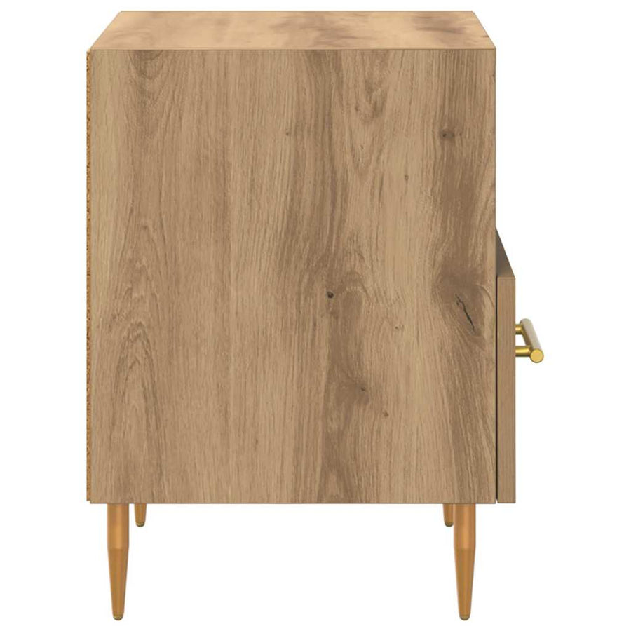 Nachtkastje met lade Bruin 40 x 35 x 47,5 cm Bewerkt hout