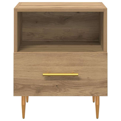 Nachtkastje met lade 2 pcs Bruin 40 x 35 x 47,5 cm Bewerkt hout