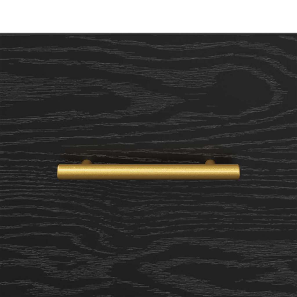 Nachtkastje met lade Zwart 40 x 35 x 47,5 cm Bewerkt hout