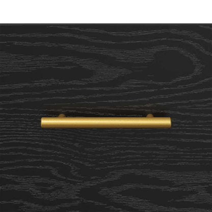 Nachtkastje met lade Zwart 40 x 35 x 47,5 cm Bewerkt hout