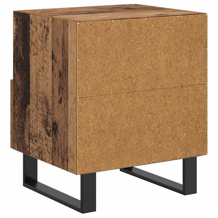 Nachtkastje met lade Oud hout 40 x 35 x 47,5 cm Bewerkt hout