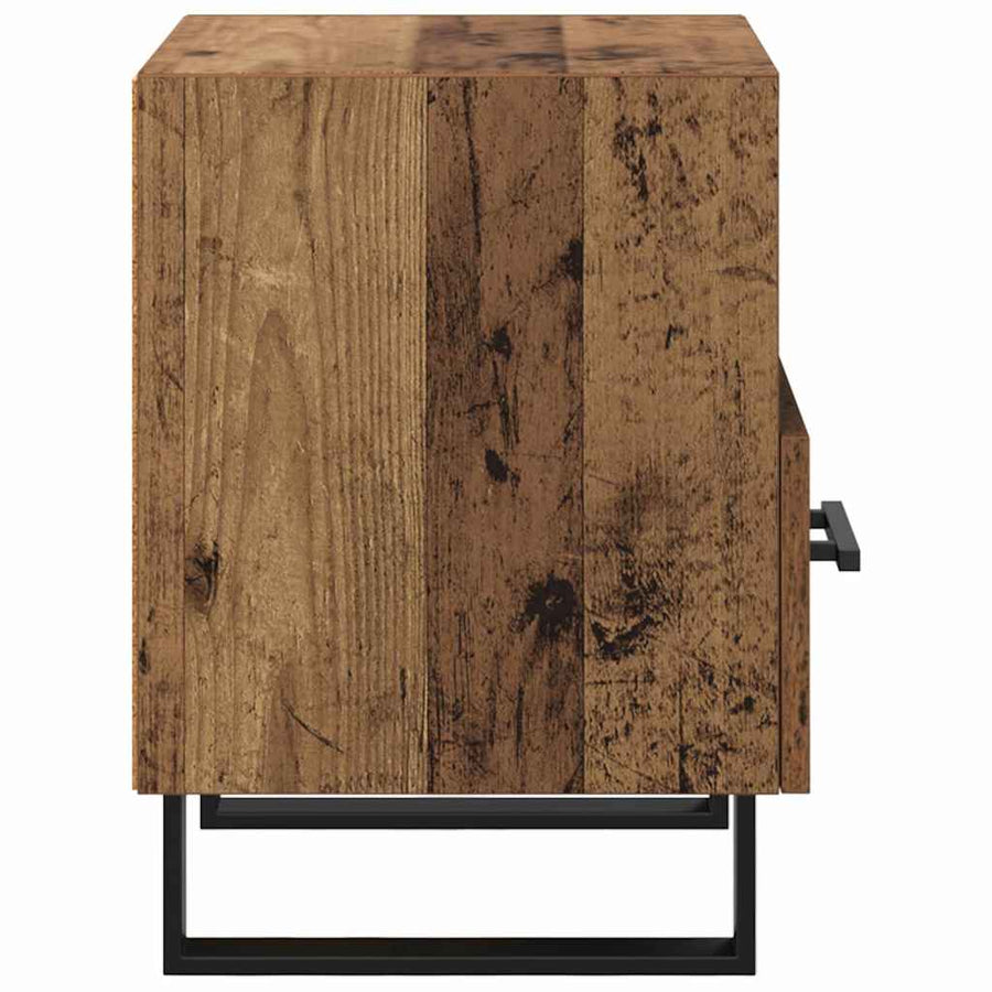 Nachtkastje met lade Oud hout 40 x 35 x 47,5 cm Bewerkt hout