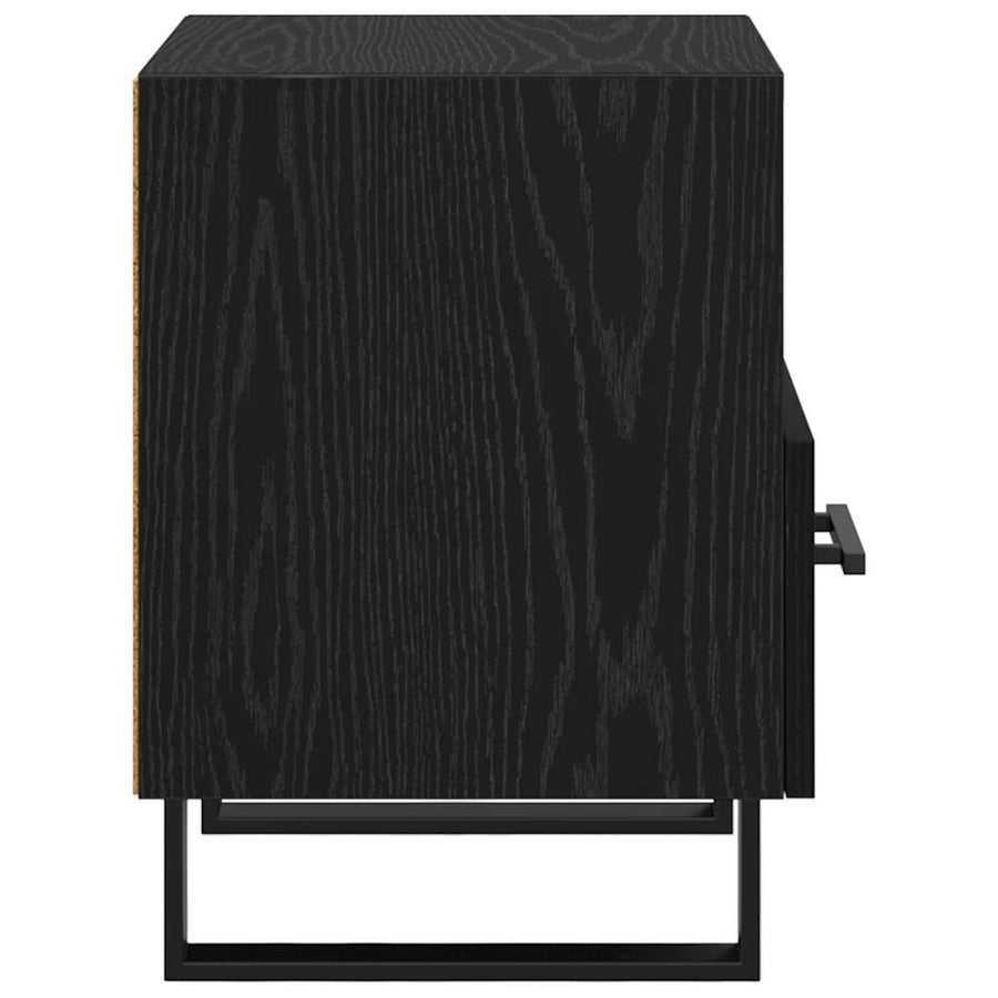 Nachtkastje 2 pcs Zwart eiken 40 x 35 x 47,5 cm Bewerkt hout